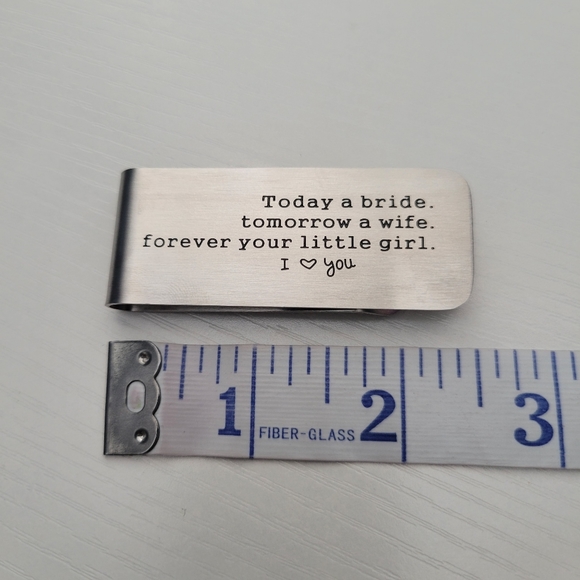 Silver Colored Father Of The Bride Money Clip - Picture 5 of 6